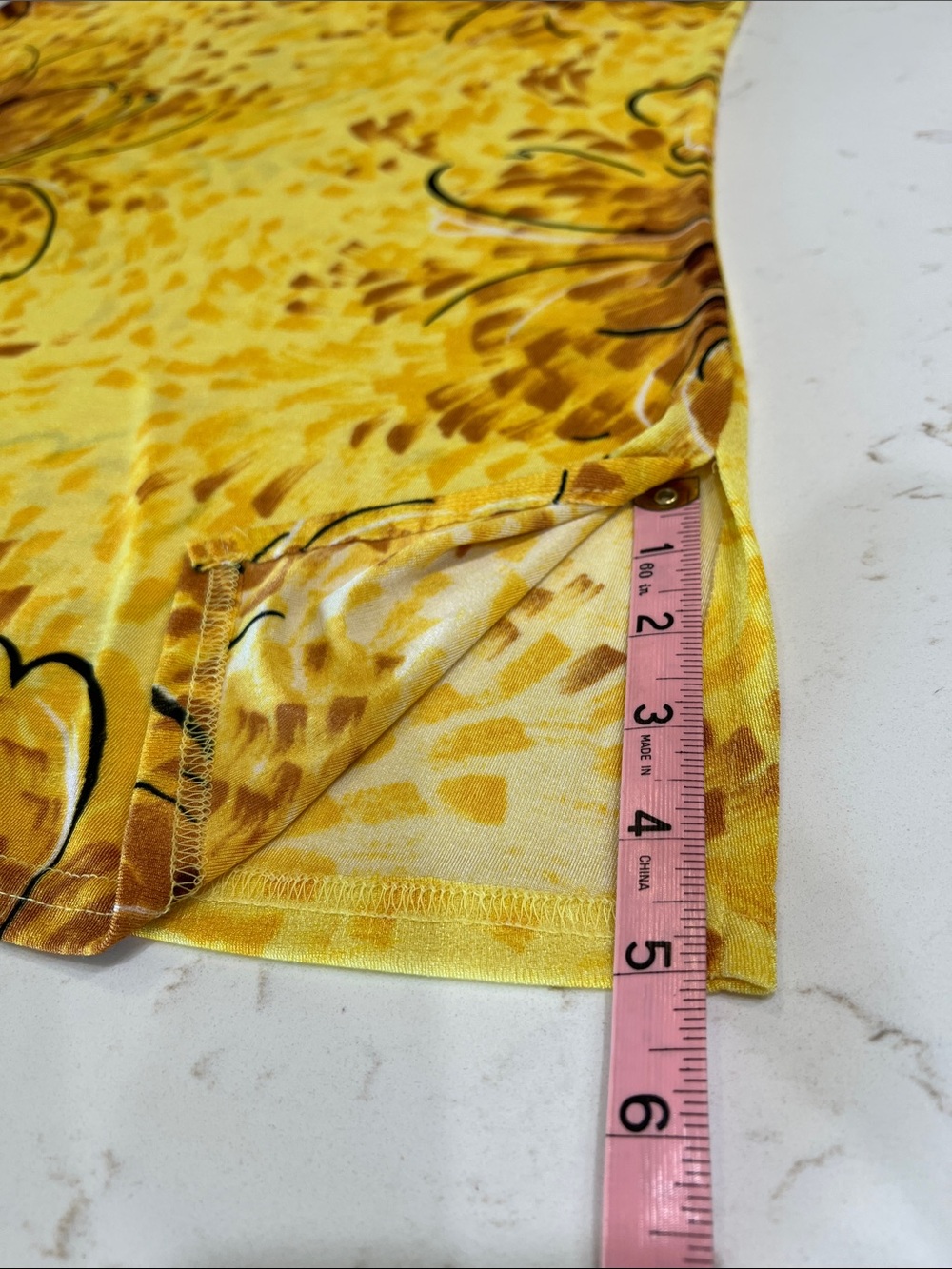 Vintage Jostar Yellow Brown Floral 2 Piece Capri Pant Set Made USA Medium - Picture 11 of 15
